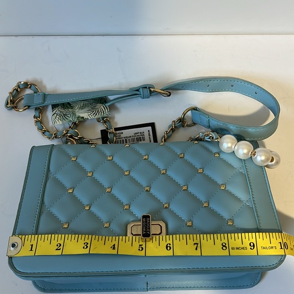 NWT Badgley Mischka Crossbody Faux Pearl Studded Accents - Picture 13 of 15